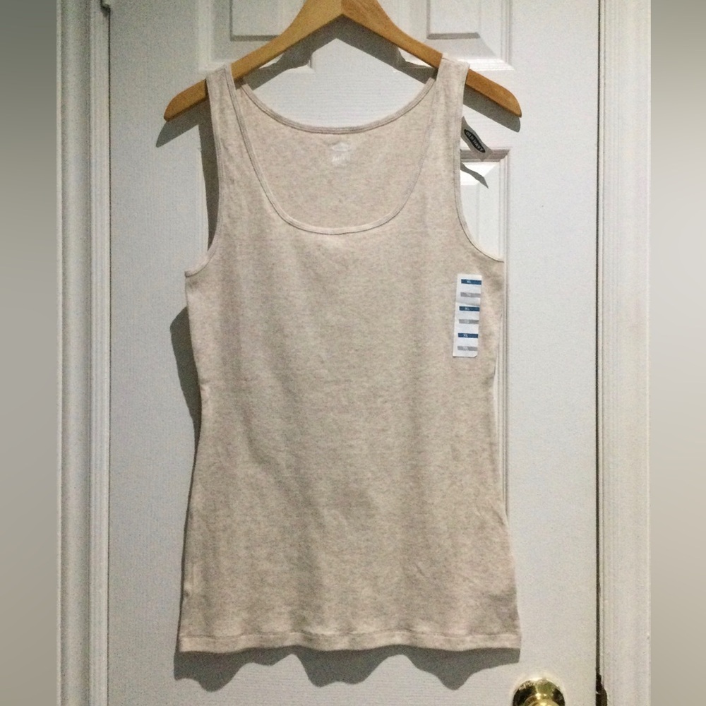 Old Navy Women’s Beige Fitted Tank Top